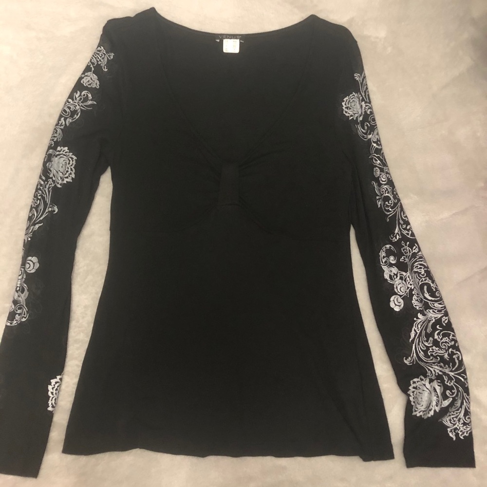 Venus Black Long Sleeve Top